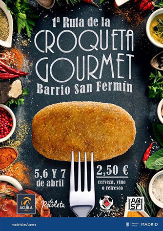 I Ruta de la Croqueta Gourmet en San Fermín. 5, 6 y 7 de abril.