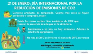 21 DE ENERO: DÍA INTERNACIONAL POR LA REDUCCIÓN DE LAS EMISIONES DE CO2