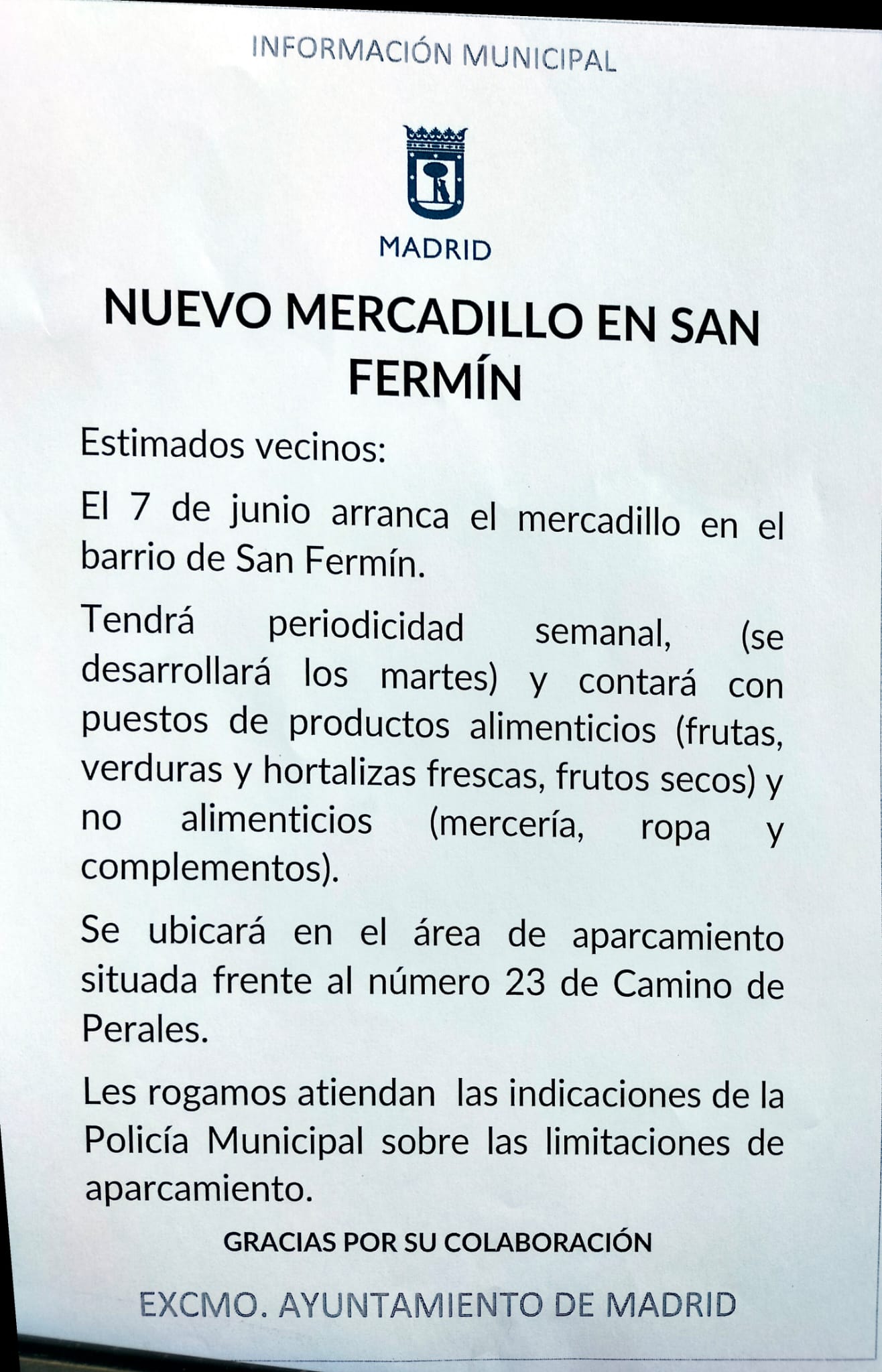Mercadillo Barrio San Fermín