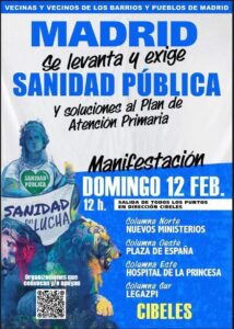 Lee más sobre el artículo Comunicado: “Madrid se Levanta por su Sanidad Publica” (12/02/23)
