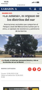 Lee más sobre el artículo Noticia publicada en el periódico La Razón: «La Abuela», el orgullo de los distritos del sur