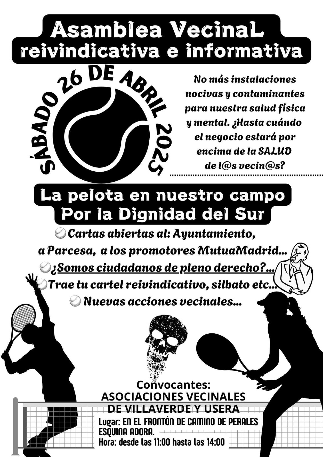 En este momento estás viendo Asamblea Vecinal Reivindicativa e informativa: Sábado 26 de abril de 2025